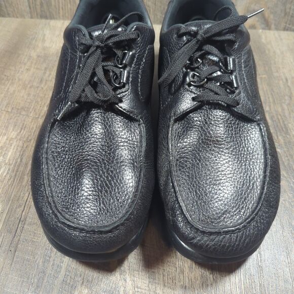 SAS Bout Time Lace Up Loafer Black Leather Mens 14 M Shoes Moc Toe USA Made - Picture 4 of 13